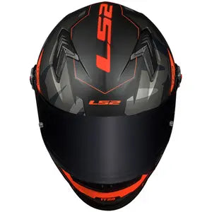 Capacete LS2 FF358 Tank - Preto/Laranja Camuflado Fosco