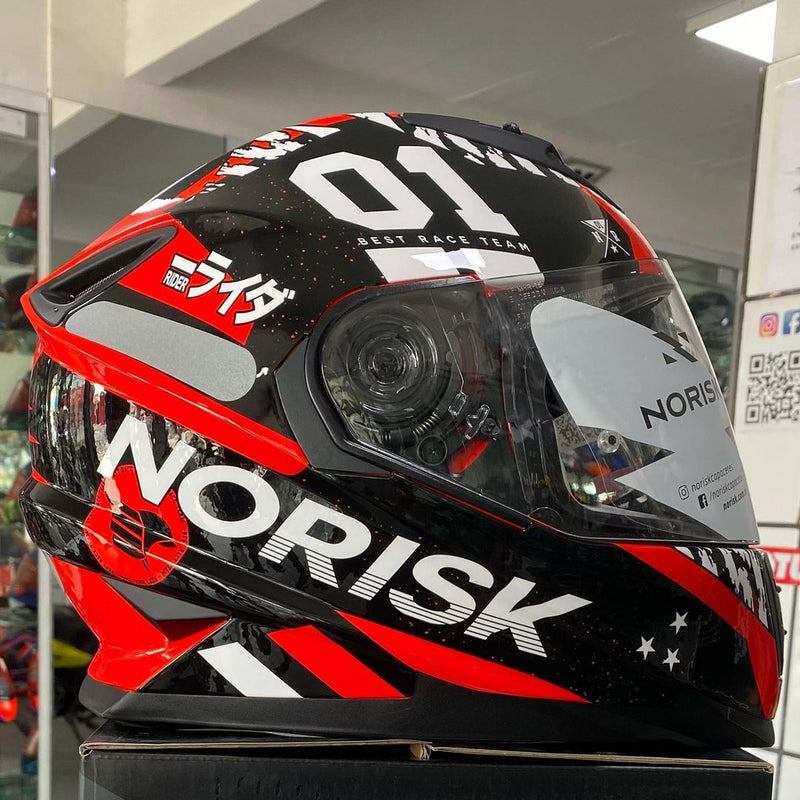 Norisk FF302 Soul Tokyo - Preto/Vermelho