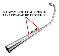 Escapamento Esportivo Est. Titan 150 KS/ES 2008 C/Suporte